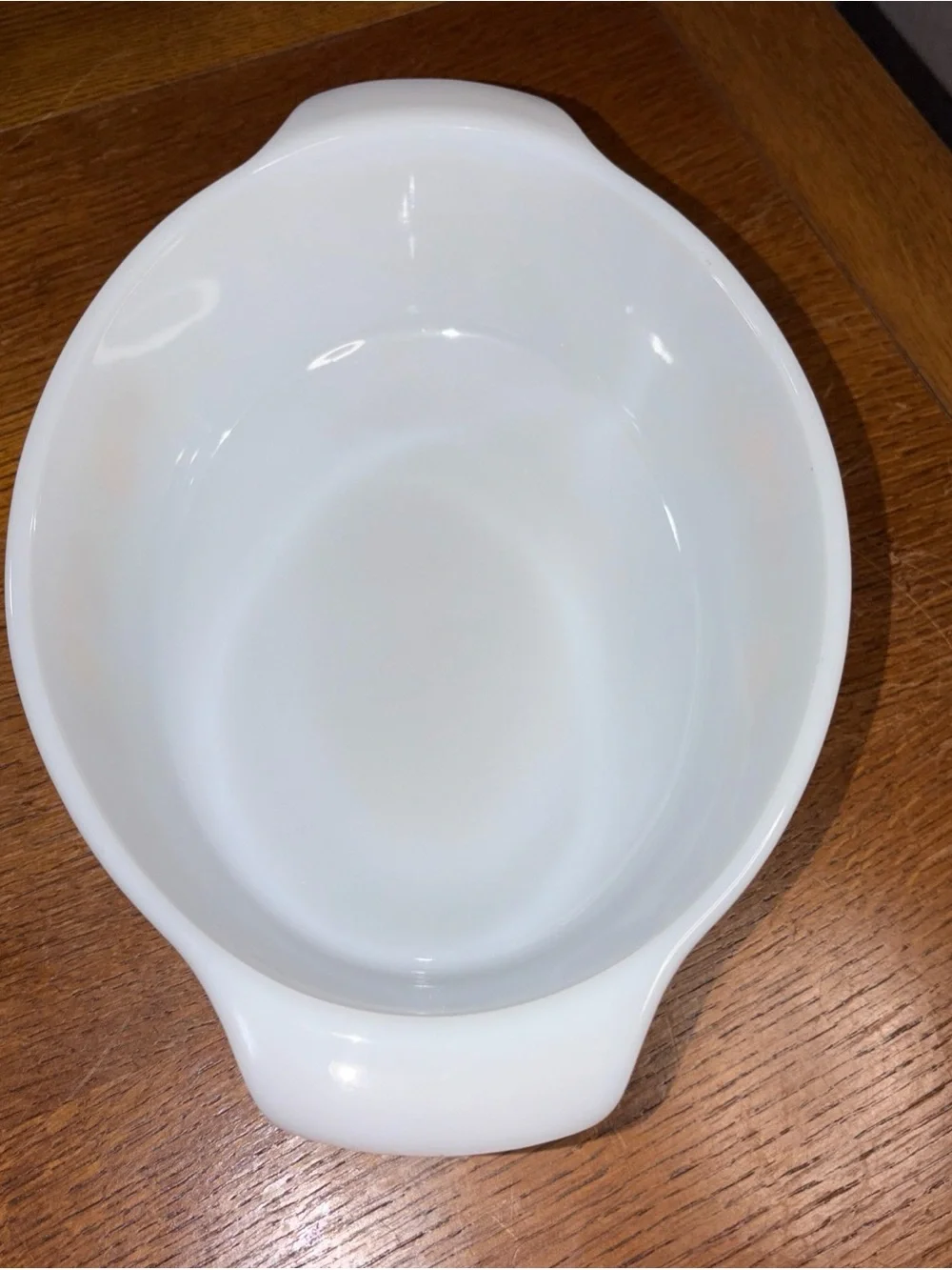 FIRE-KING Gingham Flowers Casserole Dish 1.5QT Milk Glass Vintage Anchor Hocking
